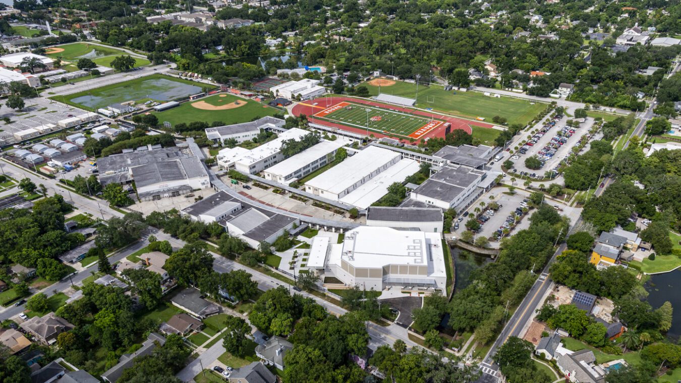 aerial view of Boone High School