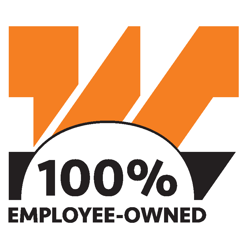 100% employee-owned logo